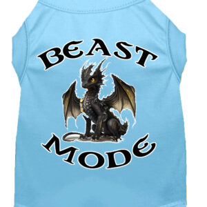Beast Mode Dragon Screen Print Dog Shirt Baby Blue XL (16)