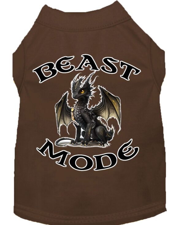 51-474-BRXL.jpg Beast Mode Dragon Screen Print Dog Shirt Brown XL (16)