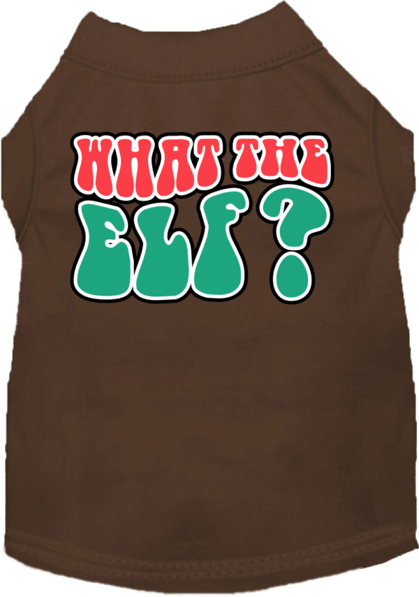 51-481-XXXLBR.png What the Elf Screen Print Dog Shirt Brown Size XXXL