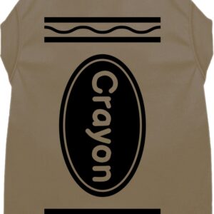 Crayon Costume Screen Print Dog Shirt Tan Size LG