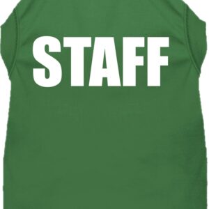 Staff Costume Screen Print Dog Shirt Green Size 4X