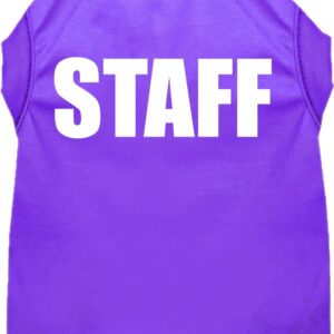 Staff Costume Screen Print Dog Shirt Purple Size XXL
