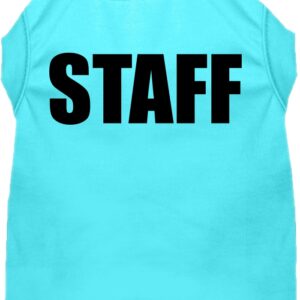 Staff Costume Screen Print Dog Shirt Aqua Size XXXL