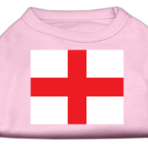 St George's Cross (English Flag) Screen Print Shirt Light Pink XXXL (20)
