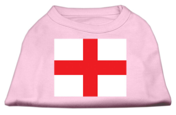 St George's Cross (English Flag) Screen Print Shirt Light Pink XXXL (20)