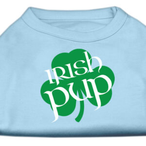 Irish Pup Screen Print Shirt Baby Blue XXXL
