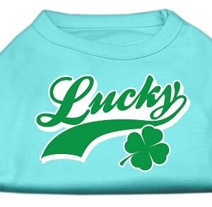 Lucky Swoosh Screen Print Shirt Aqua Med