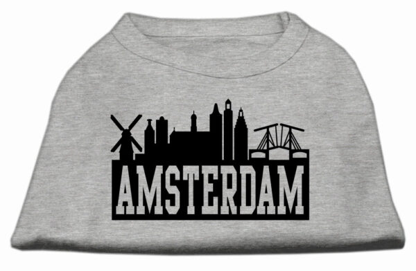 51-67-XSGY.jpg Amsterdam Skyline Screen Print Shirt Grey XS