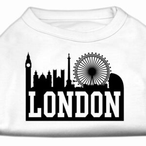 London Skyline Screen Print Shirt White Med