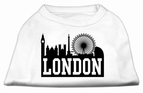 51-69-MDWT.jpg London Skyline Screen Print Shirt White Med