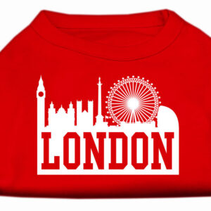 London Skyline Screen Print Shirt Red XL