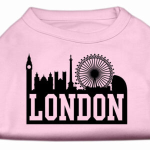 London Skyline Screen Print Shirt Light Pink XXXL