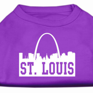 St Louis Skyline Screen Print Shirt Purple Lg
