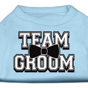 Team Groom Screen Print Shirt Baby Blue Med