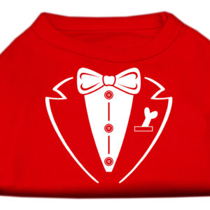 Tuxedo Screen Print Shirt Red XS