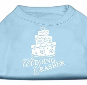 Wedding Crasher Screen Print Shirt Baby Blue Sm