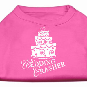 Wedding Crasher Screen Print Shirt Bright Pink XXXL
