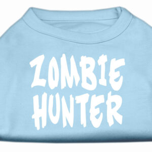 Zombie Hunter Screen Print Shirt Baby Blue M