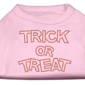 Trick or Treat Rhinestone Shirts Light Pink L