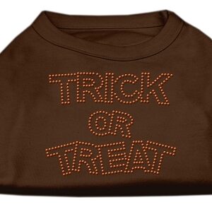 Trick or Treat Rhinestone Shirts Brown Med