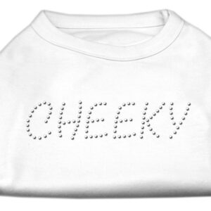 Cheeky Rhinestone Shirt White L