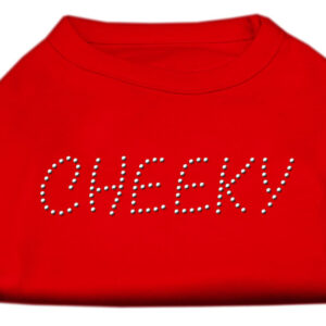 Cheeky Rhinestone Shirt Red XXL