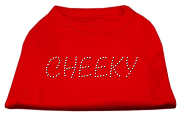 52-18-XXLRD.jpg Cheeky Rhinestone Shirt Red XXL