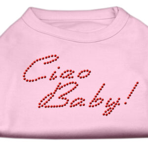 Ciao Baby Rhinestone Shirts Light Pink XL