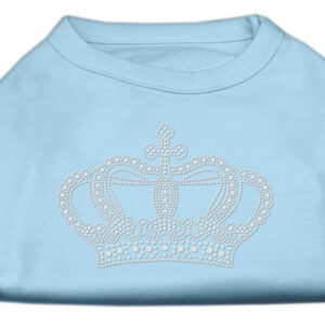 Rhinestone Crown Shirts Baby Blue XS
