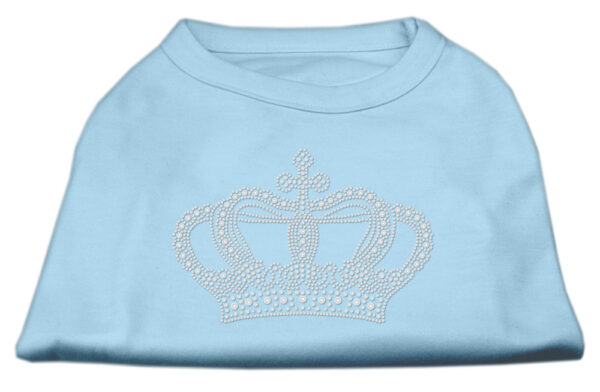 52-23-XSBBL.jpg Rhinestone Crown Shirts Baby Blue XS
