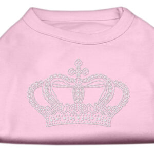 Rhinestone Crown Shirts Light Pink XXXL