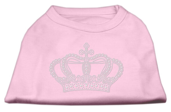 Rhinestone Crown Shirts Light Pink XXXL