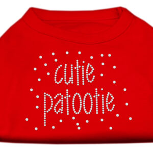 Cutie Patootie Rhinestone Shirts Red XXL