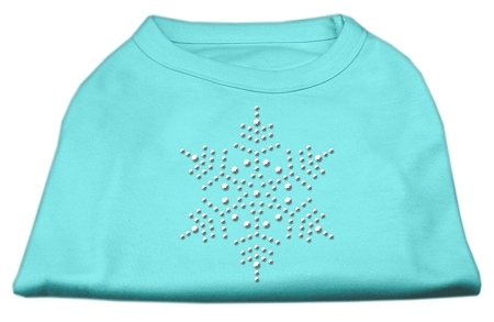 52-25-13-SMAQ.jpg Snowflake Rhinestone Shirt Aqua S