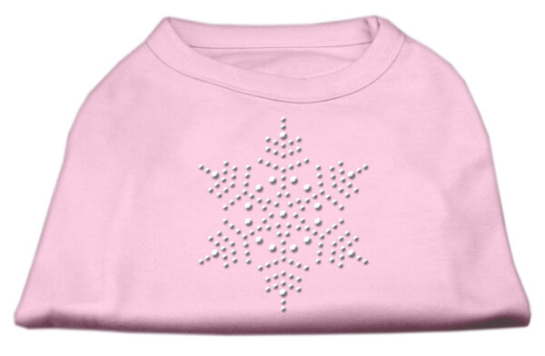 Snowflake Rhinestone Shirt Light Pink XL
