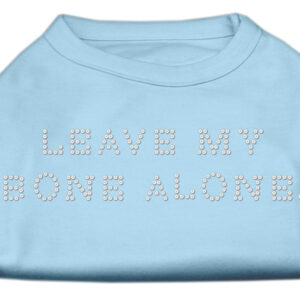 Leave My Bone Alone! Rhinestone Shirts Baby Blue XXL