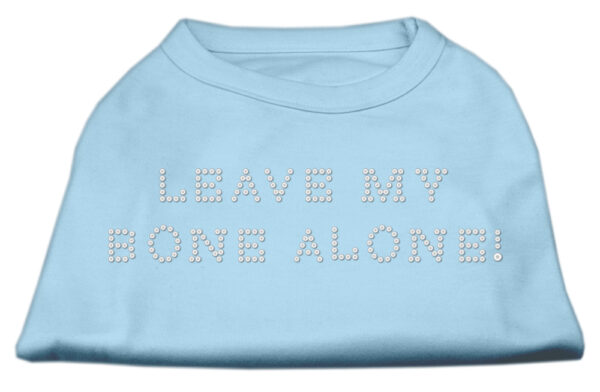 Leave My Bone Alone! Rhinestone Shirts Baby Blue XXL