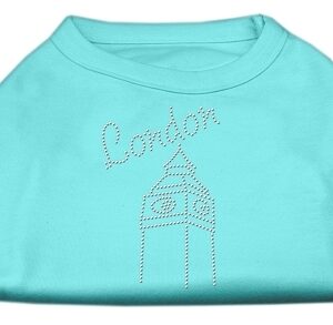 London Rhinestone Shirts Aqua XXXL