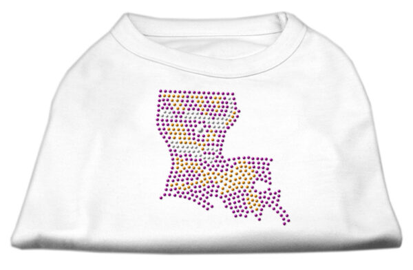 52-44-XLWT.jpg Louisiana Rhinestone Shirts White XL