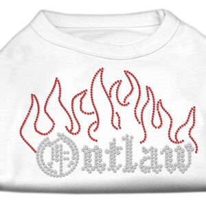Outlaw Rhinestone Shirts White M