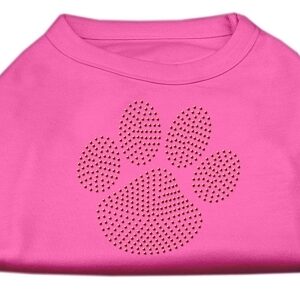 Orange Paw Rhinestud Shirts Bright Pink XXL
