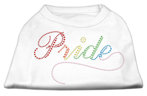 52-65-XSWT.jpg Rainbow Pride Rhinestone Shirts White XS