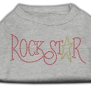 RockStar Rhinestone Shirts Grey M