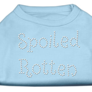 Spoiled Rotten Rhinestone Shirts Baby Blue L