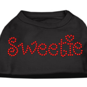 Sweetie Rhinestone Shirts Black XL