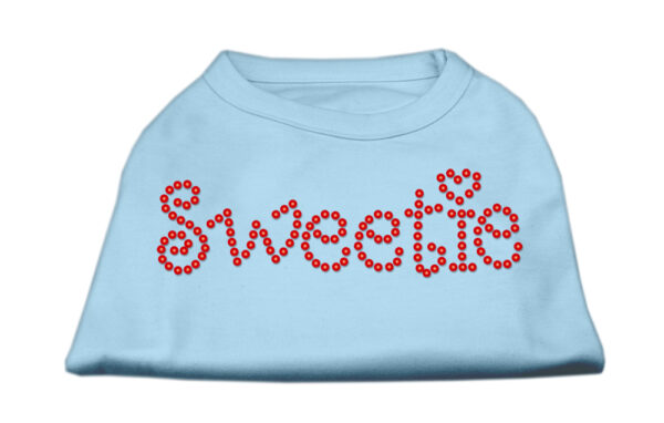 Sweetie Rhinestone Shirts Baby Blue XXL