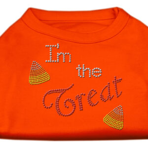 I'm the Treat Rhinestone Dog Shirt Orange XL