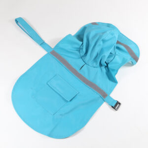 Color: Water Blue, Size: XXL - Waterproof Reflective Raincoat
