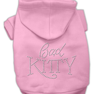 Bad Kitty Rhinestud Hoodie Pink M