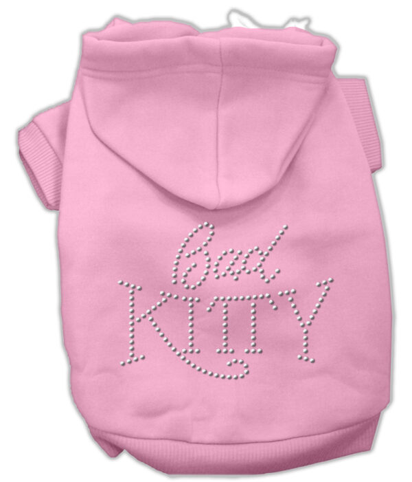 Bad Kitty Rhinestud Hoodie Pink M
